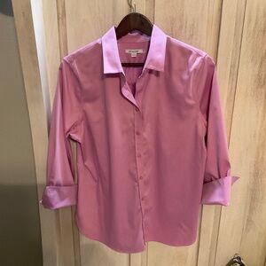 Chico’s Pink Button-Up Blouse – Size 1.5 (M/L) $35